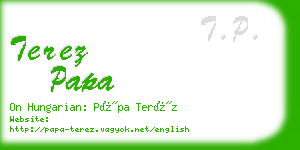 terez papa business card